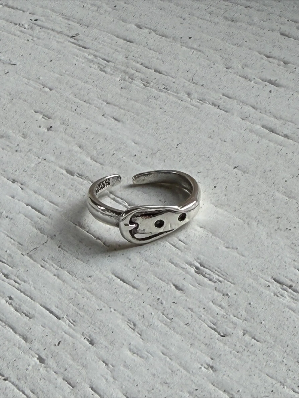 Vintage Silver Belt Buckle Ring